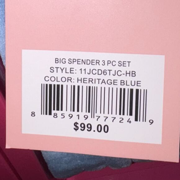 Juicy Couture Heart Dangle & Barrel Wrislet Coin Purse Gift Purse Baby Blue - Picture 5 of 7